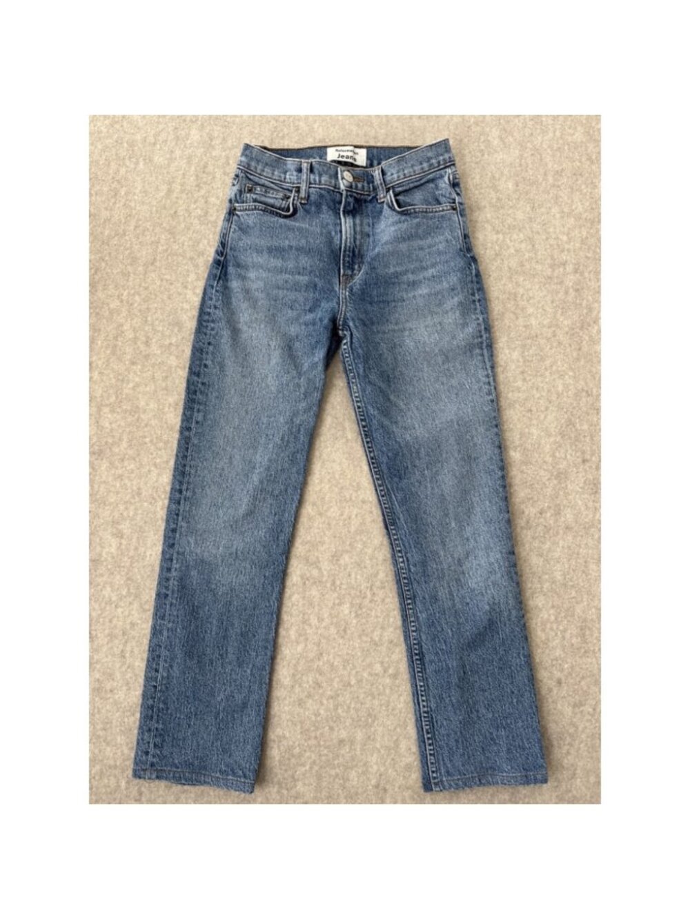 Reformation‎ Liza High Straight Jeans Womens 24 Palermo Wash Ankle Cropped